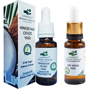 Çalıkoğlu Bitkisel Ürünler Hindistan Cevizi Yağı - Çay Ağacı Yağı 2'li Avantaj Paketi 20 ml