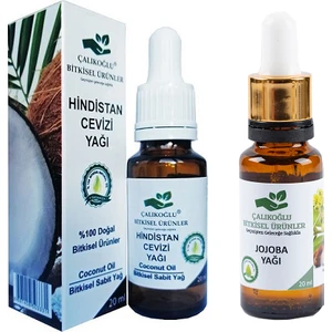 Çalıkoğlu Bitkisel Ürünler Hindistan Cevizi Yağı - Jojoba Yağı 2'li Avantaj Paketi 20 ml
