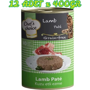 Chefs Choice 12 Adet Kuzu Etli Ezme Yetişkin Kedi Konservesi 400GR