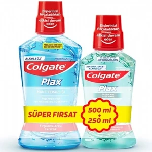 Ağız Bakım Suyu Plax Nane Ferahlığı 500  ml + 250 ml
