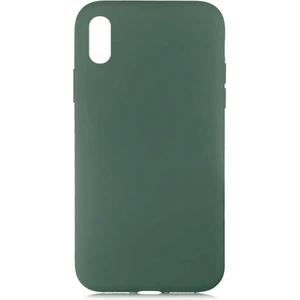 Case 4U Apple iPhone XS Max 6.5 Kılıf Içi Kadife Logosuz LSR Lansman Silinebilir Arka Kapak Koyu Yeşil