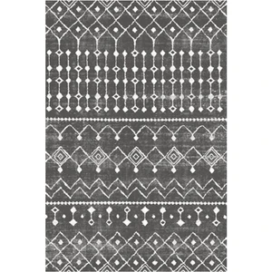 Çam Halı Gloria TD86202 Gri Iskandinav Tarzı Dokuma Saçaklı Kilim