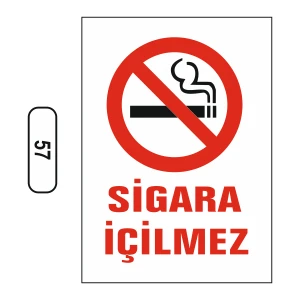 Sigara Içilmez Uyarı Ikaz Levhası