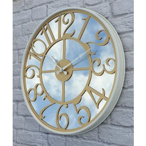 Metal Kasa Aynalı Duvar Saati  ( Çap 50 cm -Çap 80 cm )