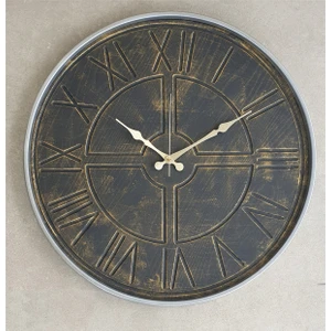 Gri Metal Kasalı Duvar Saati   50 x 80  cm
