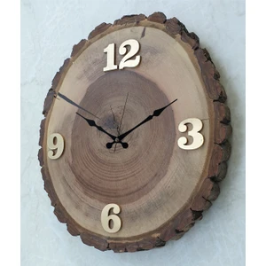 Doğal Masif Ahşap Duvar Saati