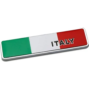 Italya Bayrağı Sticker Etiket Alüminyum Tasarımlı Yapışkan