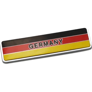Almanya Bayrağı Sticker Etiket Alüminyum Tasarımlı Yapışkan