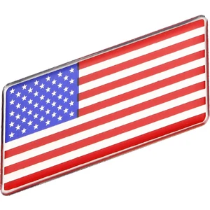 Amerika Bayrağı Damla Etiket Alüminyum Kenarlı Sticker