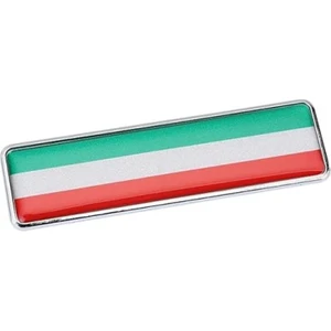 Italya Bayrağı Damla Etiket Alüminyum Kenarlı Uzun Sticker
