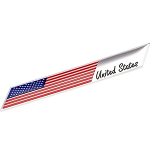 Amerika Bayrağı Sticker Etiket Alüminyum Tasarımlı Çubuk Yapışkan