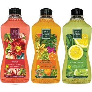 Est 1.5lt Doğal Z.yağlı Sıvı Sabun Set_amber-Bodum Mand-Çeşme Limon