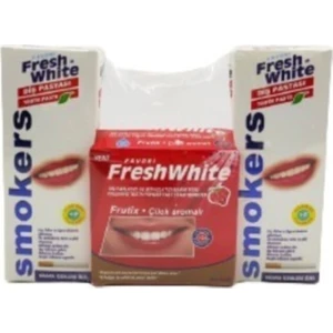 Fresh White Set Diş Tozu+ Diş Pastası 3'lü Diş Beyazlatma ve Parlatma Seti