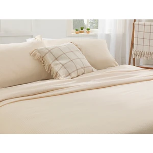 English Home Cool Stripe Soft Touch Tek Kişilik Pike Seti 150 x 220 cm Fildişi