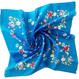 Başaran Tekstil Pamuklu Yazma, Yemeni, Tülbent, 100X100CM %100 Pamuklu, Terletmez