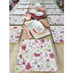 12 Kişilik 27 Parça Bahar Kare Kahvaltı Takımı