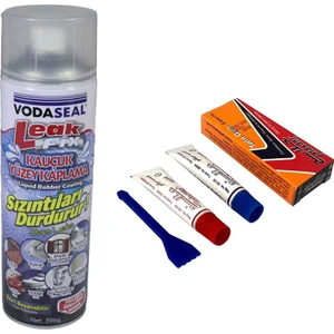 Leak Fix Su Sızdırmaz Sprey Beyaz 396 gr + Iran Yapıştırıcısı 25 gr Şeffaf