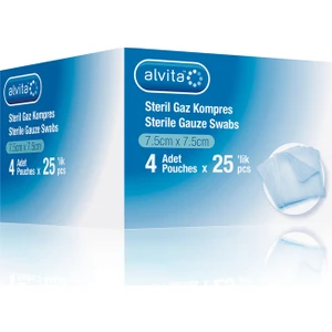 Alvita 25'li 100'LÜ Gaz Kompres Steril