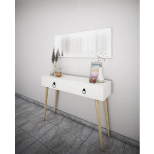 Elegance Asia 2 Çekmeceli Ahşap Ayaklı Aynalı Dresuar