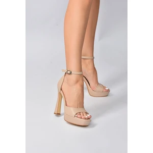Fox Shoes Ten Kadın Topuklu Ayakkabı K404580109