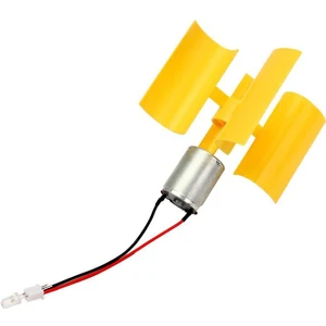 Dc Mikro Motor Küçük LED Dikey Eksen Rüzgar Türbini Jeneratörü