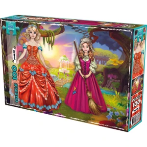 Laço Kids Prenses ve Kül Kedisi 100 Parça Kutu Puzzle