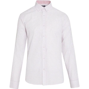 Erkek Kiremit Baskılı Slim Fit Gömlek