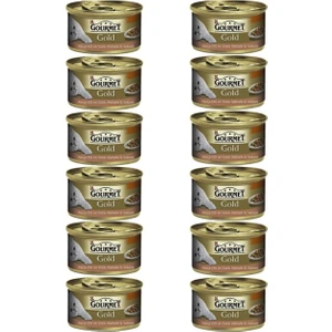Gold Parça Etli ve Soslu Alabalık ve Sebzeli Kedi Konservesi 85 gr x 12 Adet
