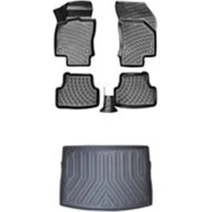 Seat Leon 2012-2020 3D Havuzlu Paspas + Bagaj Havuzu Ikili Set