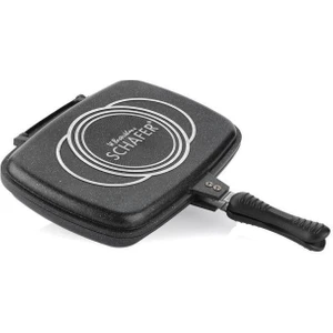 Granit Kare Double Grill Pan 34 cm. Siyah