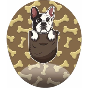 Mağaza Depom Cepteki Yavru Bulldog Köpek - Bilek Destekli Tasarım Mouse Pad