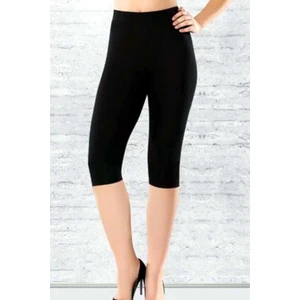 Tutku 2103  Elit Kadın Siyah Kapri Likralı Modal Kısa Tayt