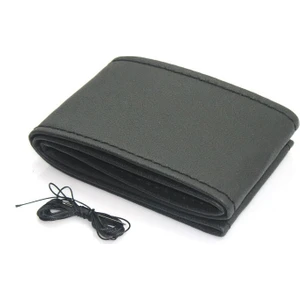 3 Tıkla Premium Siyah Direksiyon Kılıfı Siyah Dikişli