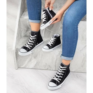 Unisex Siyah Uzun Spor Ayakkabı
