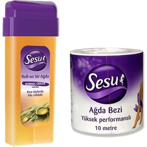 Roll-On Kartuş Ağda Normal Ciltler 100ML + Sesu Ağda Bezi 10MT