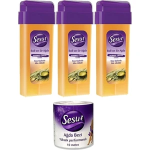 Roll-On Kartuş Ağda Normal Ciltler 3X100ML + Sesu Ağda Bezi 10MT