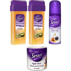 Roll-On Kartuş Ağda Normal Ciltler 2X100ML + Ağda Bezi 10MT + Sir Temizleyici Bakım Yağı 150ML
