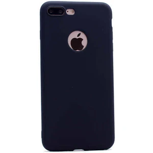 Case 4U Apple iPhone 7 Plus Kılıf Klasik Mat Renkli Yumuşak Premier Silikon Siyah
