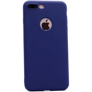 Case 4U Apple iPhone 7 Plus Kılıf Klasik Mat Renkli Yumuşak Premier Silikon Lacivert