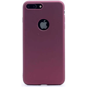Case 4U Apple iPhone 8 Kılıf Klasik Mat Renkli Yumuşak Premier Silikon Mürdüm