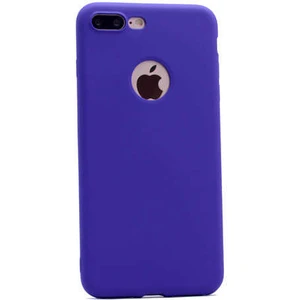 Case 4U Apple iPhone 7 Plus Kılıf Klasik Mat Renkli Yumuşak Premier Silikon Mor