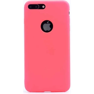 Case 4U Apple iPhone 8 Kılıf Klasik Mat Renkli Yumuşak Premier Silikon Pembe