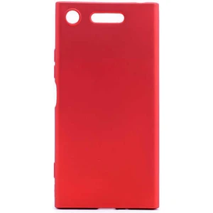 Case 4U Sony Xperia XZ1 Kılıf Klasik Mat Renkli Yumuşak Premier Silikon Kırmızı