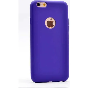 Case 4U Apple iPhone 6 Plus Kılıf Klasik Mat Renkli Yumuşak Premier Silikon Mor