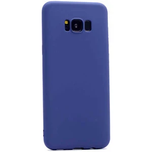 Case 4U Samsung Galaxy S8 Plus Kılıf Klasik Mat Renkli Yumuşak Premier Silikon Lacivert