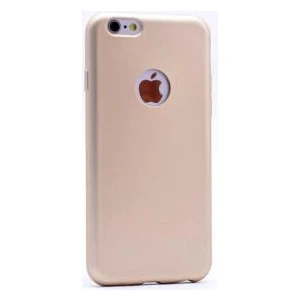 Case 4U Apple iPhone 6 Plus Kılıf Klasik Mat Renkli Yumuşak Premier Silikon Gold