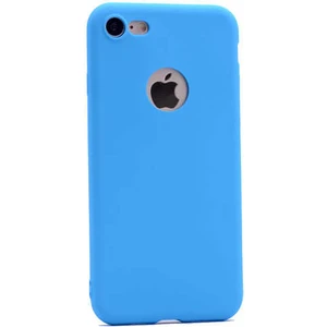 Case 4U Apple iPhone SE 2022 / SE 2020 / iPhone 8 / iPhone 7 Kılıf Klasik Mat Renkli Yumuşak Premier Silikon Mavi