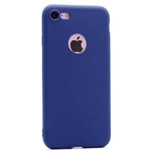Case 4U Apple iPhone SE 2022 / SE 2020 / iPhone 8 / iPhone 7 Kılıf Klasik Mat Renkli Yumuşak Premier Silikon Lacivert