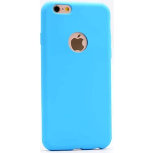 Case 4U Apple iPhone 6 Plus Kılıf Klasik Mat Renkli Yumuşak Premier Silikon Mavi