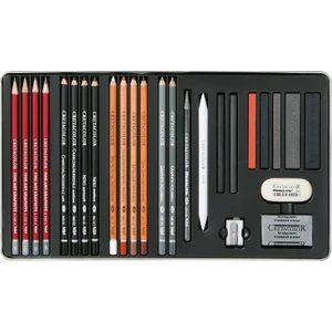 Cretacolor Teacher's Choice Drawing Set Metal Kutu 27 Profesyonel Grafit ve Çizim Seti
